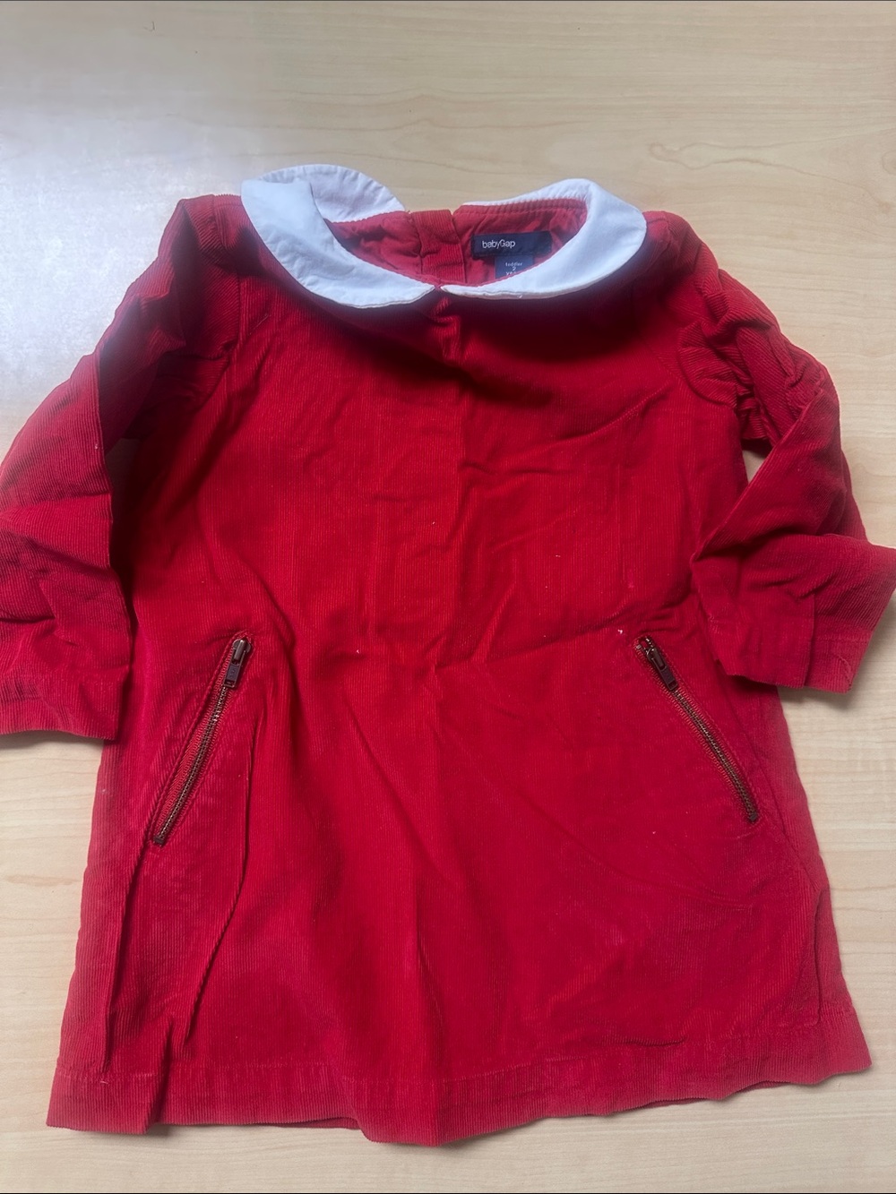 GAP Red Dress with White Peter Pan Collar